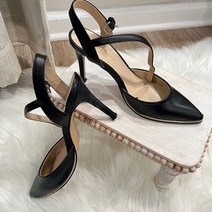 Black pointy heels